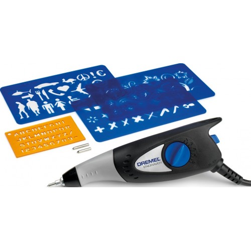 Herramienta para manualidades DREMEL Engraver 290-3 (35 W), 3 accesorios para diferentes materiales, 4 plantillas de diseño