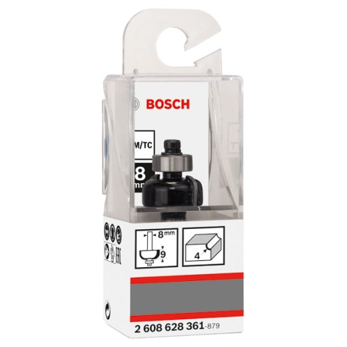 Broca fresadora PRO para moldura cóncava, R 4, vástago de 8 mm