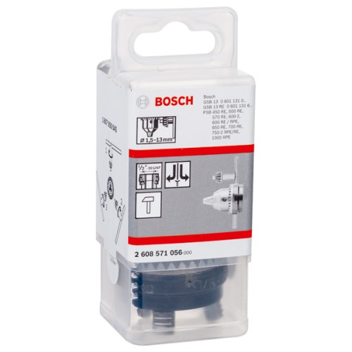 Portabrocas con llave de hasta 13 mm