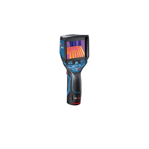 Bosch Professional Sistema 12V Cámara térmica GTC 400 C (1 batería 12V + cargador, con conectividad, medición -10 °C hasta +400 °C, resolución: 160 x 120px, en L-BOXX)