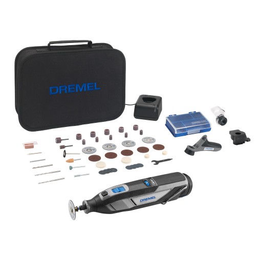 Multiherramienta con batería DREMEL 8240 3/45 (batería de 12 V y 2 Ah), 45 accesorios, 3 complementos