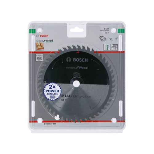 Hoja de sierra circular PRO Wood cordless, 184 x 1,6 x 16 mm, T48