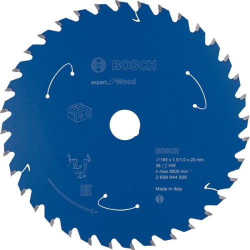 Disco de sierra circular Expert for Wood para sierras sin cables 165 x 1,5/1 x 20 T36