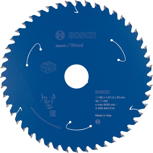 Disco de sierra circular Expert for Wood para sierras sin cables 190 x 1,5/1 x 30 T48