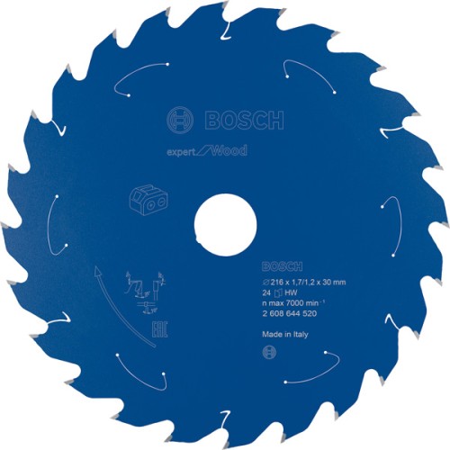 Disco de sierra circular Expert for Wood para sierras sin cables 216 x 1,7/1,2 x 30 T24