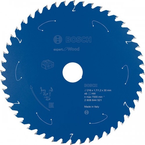 Disco de sierra circular Expert for Wood para sierras sin cables 216 x 1,7/1,2 x 30 T48