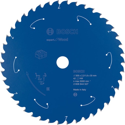 Disco de sierra circular Expert for Wood para sierras sin cables 305 x 2,2/1,6 x 30 T42