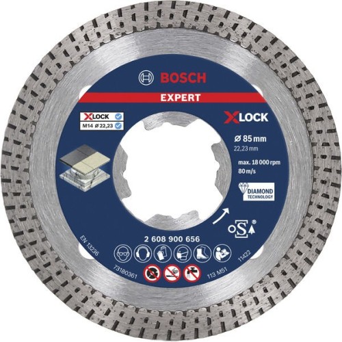 Disco de corte de diamante EXPERT HardCeramic X-LOCK de 85 x 22,23 x 1,6 x 7 mm