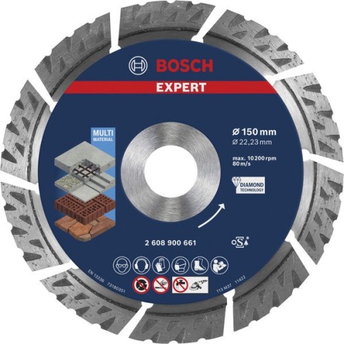 Disco de corte de diamante EXPERT MultiMaterial de 150 x 22,23 x 2,4 x 12 mm