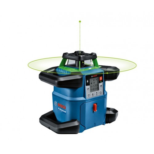 Bosch Professional Nivel láser giratorio sistema de 18V GRL 650 CHVG (láser verde, nivelación exterior, 1 batería 18 V 4,0 Ah + cargador, función aplicación, alcance: 650 m, en maletín de transporte)
