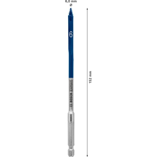 Broca fresadora plana EXPERT Self Cut Speed de 6 x 152 mm