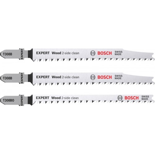 Set de 3 hojas de sierra de calar EXPERT ‘Wood 2-side clean’ T308B/BO