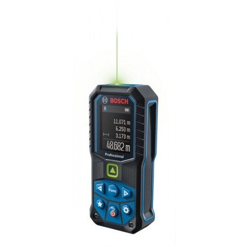 Bosch Professional Medidor Láser GLM 50-25 G (láser verde, alcance: hasta 50 m, robusto, IP65, ±1,5 mm*, 2 pilas AA, correa de sujeción, funda)