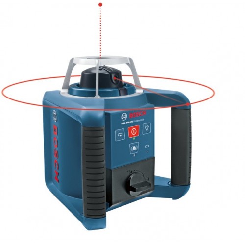 Bosch Professional Nivel láser giratorio GRL 300 HV (haz de luz roja, receptor láser LR 1, alcance: hasta 300 m de diámetro, en maletín)