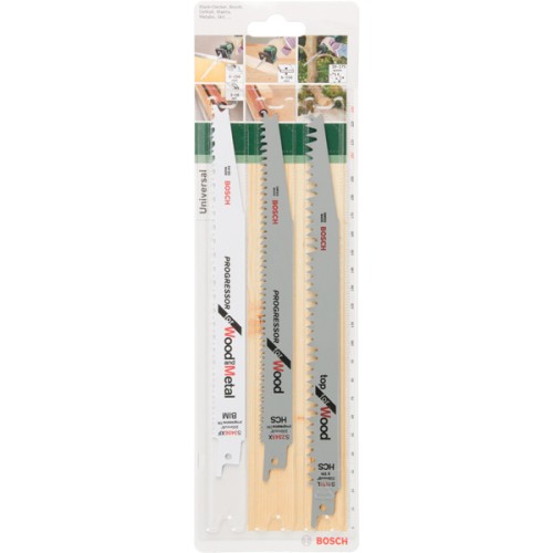 Set de 3 hojas de sierra sableS 3456 XF; S 2345 X; S 1131 L