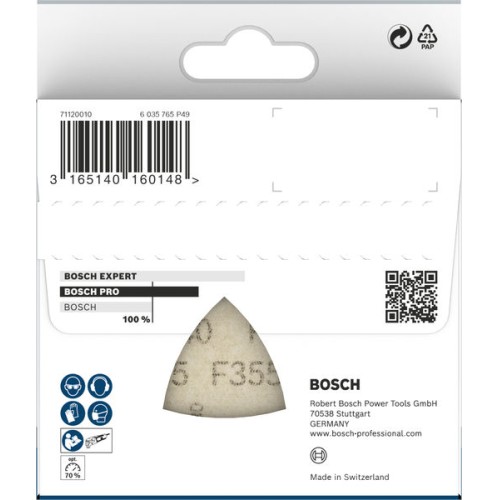 Hoja de lija PRO F355, 93 mm, G240, 5 unidades