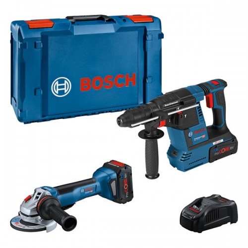 Kit combinado Kit de 2 herramientas de 18 V: GWS 18V-10 P + GBH 18V-26 +2x5,5 Ah (PC) + GAL 1880CV (XL)