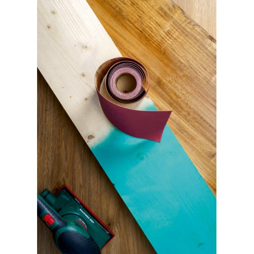 Rollo de lija para madera y pintura, 93 mm x 5 m, P60