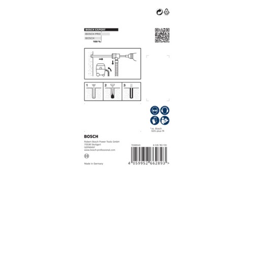 Set de brocas para martillo EXPERT SDS Clean plus-8X de 6,5 x 100 x 225
