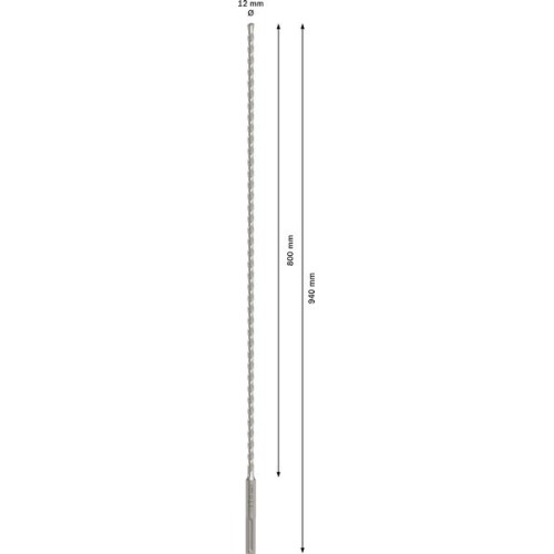 Broca para martillo PRO SDS max-4, 12 x 800 x 940 mm