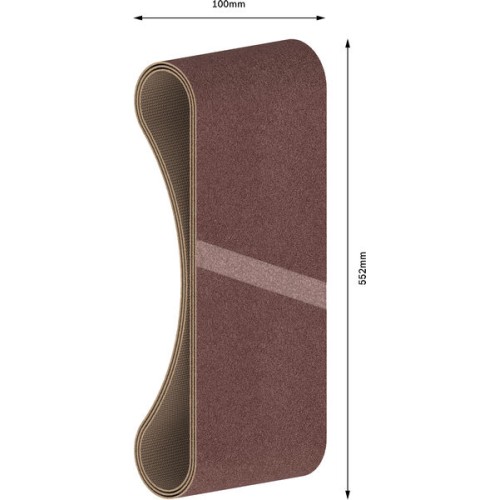 Banda de lija PRO X440, 100 x 552 mm, G150, 3 unidades