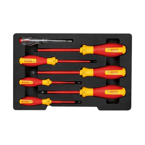 Atornillador Set de destornilladores SL/PH aislados VDE, 7 uds.