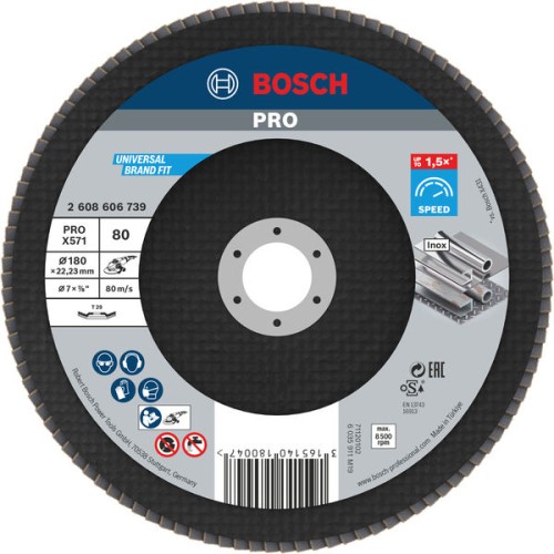 Disco de láminas PRO X571, fresa recta, 180 mm, G80