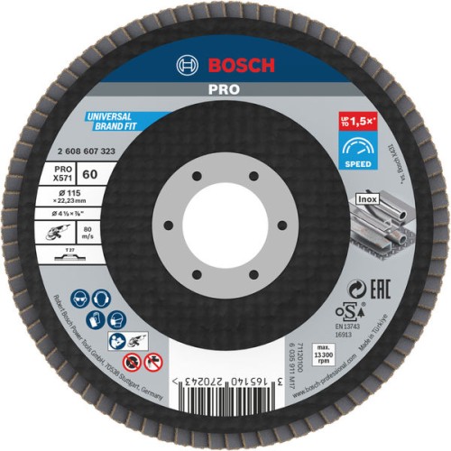 Disco de láminas PRO X571, fresa recta, 115 mm, G60