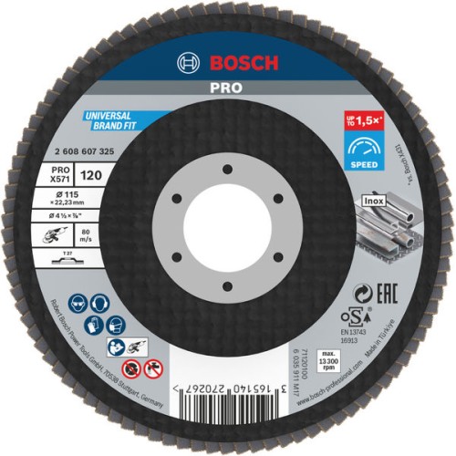 Disco de láminas PRO X571, fresa recta, 115 mm, G120