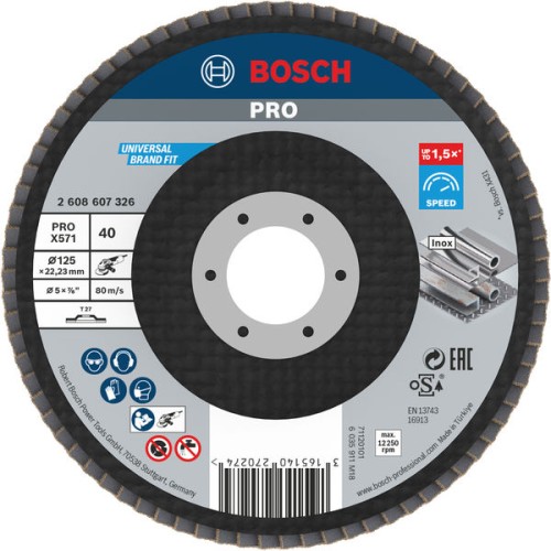 Disco de láminas PRO X571, fresa recta, 125 mm, G40