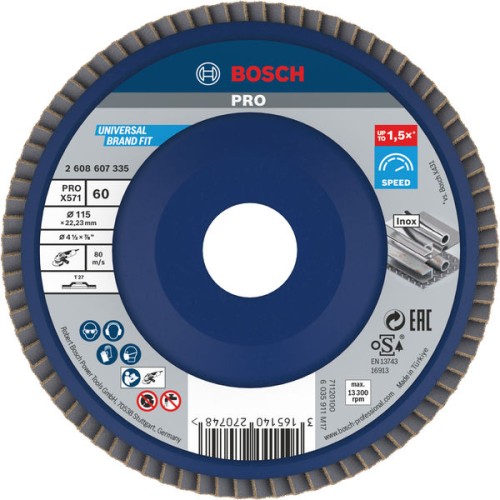 Disco de láminas PRO X571, fresa recta, 115 mm, G60