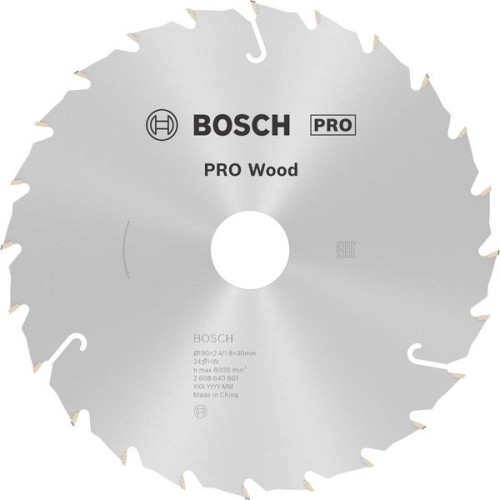 Hoja de sierra circular PRO Wood, 190 x 2,4 x 30 mm, T24