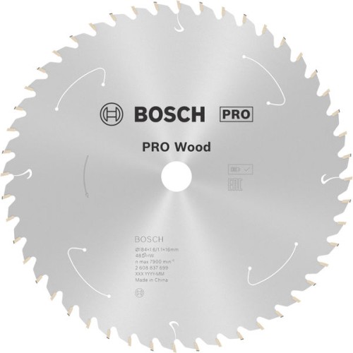 Hoja de sierra circular PRO Wood cordless, 184 x 1,6 x 16 mm, T48