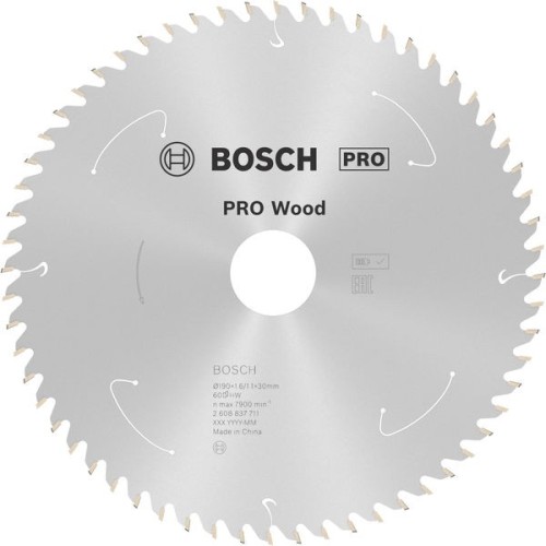 Hoja de sierra circular PRO Wood cordless, 190 x 1,6 x 30 mm, T60