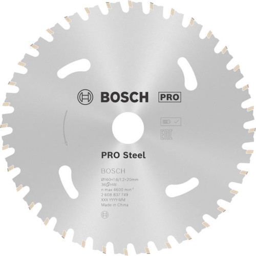 Hoja de sierra circular PRO Steel cordless, 160 x 1,6 x 20 mm