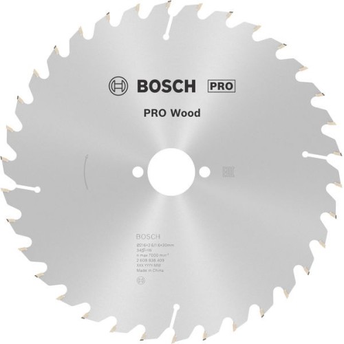 Hoja de sierra circular PRO Wood, 216 x 2,6 x 30 mm, T34