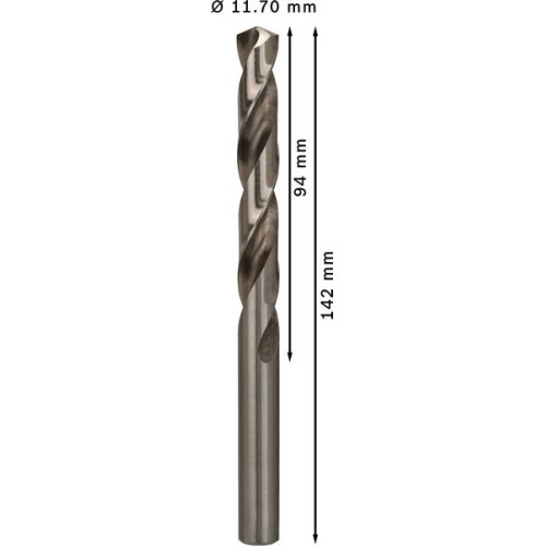 Broca helicoidal PRO Metal HSS-G, longitud estándar, 11,7 x 94 x 142 mm, 5 unidades