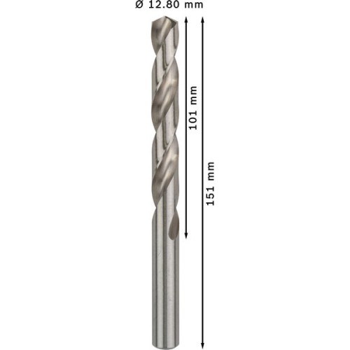 Broca helicoidal PRO Metal HSS-G, longitud estándar, 12,8 x 101 x 151 mm, 5 unidades