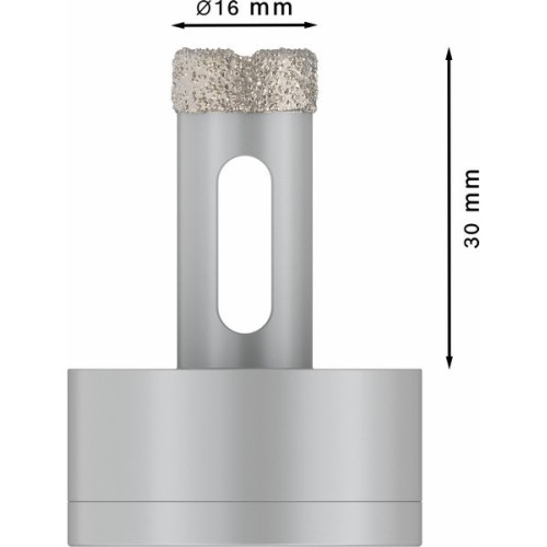 Corona en seco PRO Ceramic dry, 16 x 30 mm, X-Lock