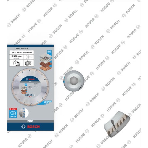 Disco de corte con diamante PRO Multi Material, 300 x 20 mm