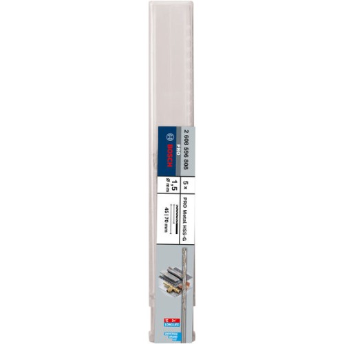 Broca helicoidal PRO Metal HSS-G larga, 1 x 45 x 70 mm, 5 unidades