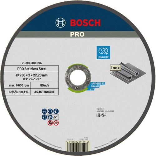 Disco de corte PRO Stainless Steel, 230 x 2 x 22,23 mm