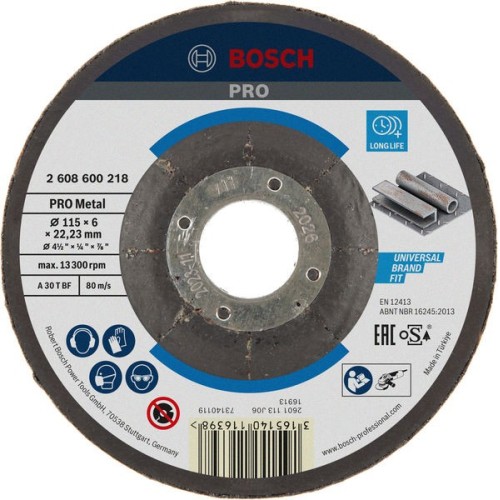 Disco de desbaste PRO Metal, 115 x 6 x 22,23 mm, oSa