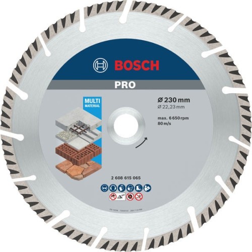 Disco de corte con diamante PRO Multi Material, 230 x 22,23 mm