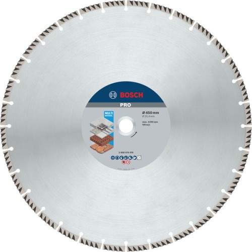 Disco de corte con diamante PRO Multi Material, 450 x 25,4 mm