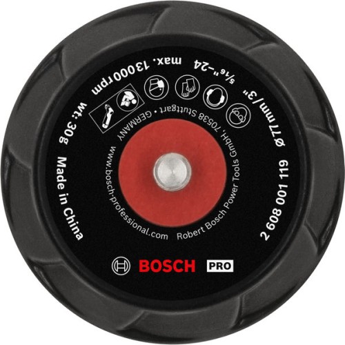 Plato de lija PRO, 77 mm, Hook and Loop