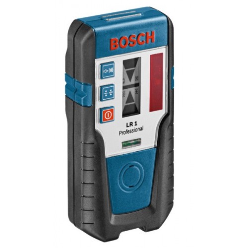 Bosch Professional receptor láser LR 1 (haz láser rojo, 1 batería de 9 V, montura, alcance: 0–200 m)