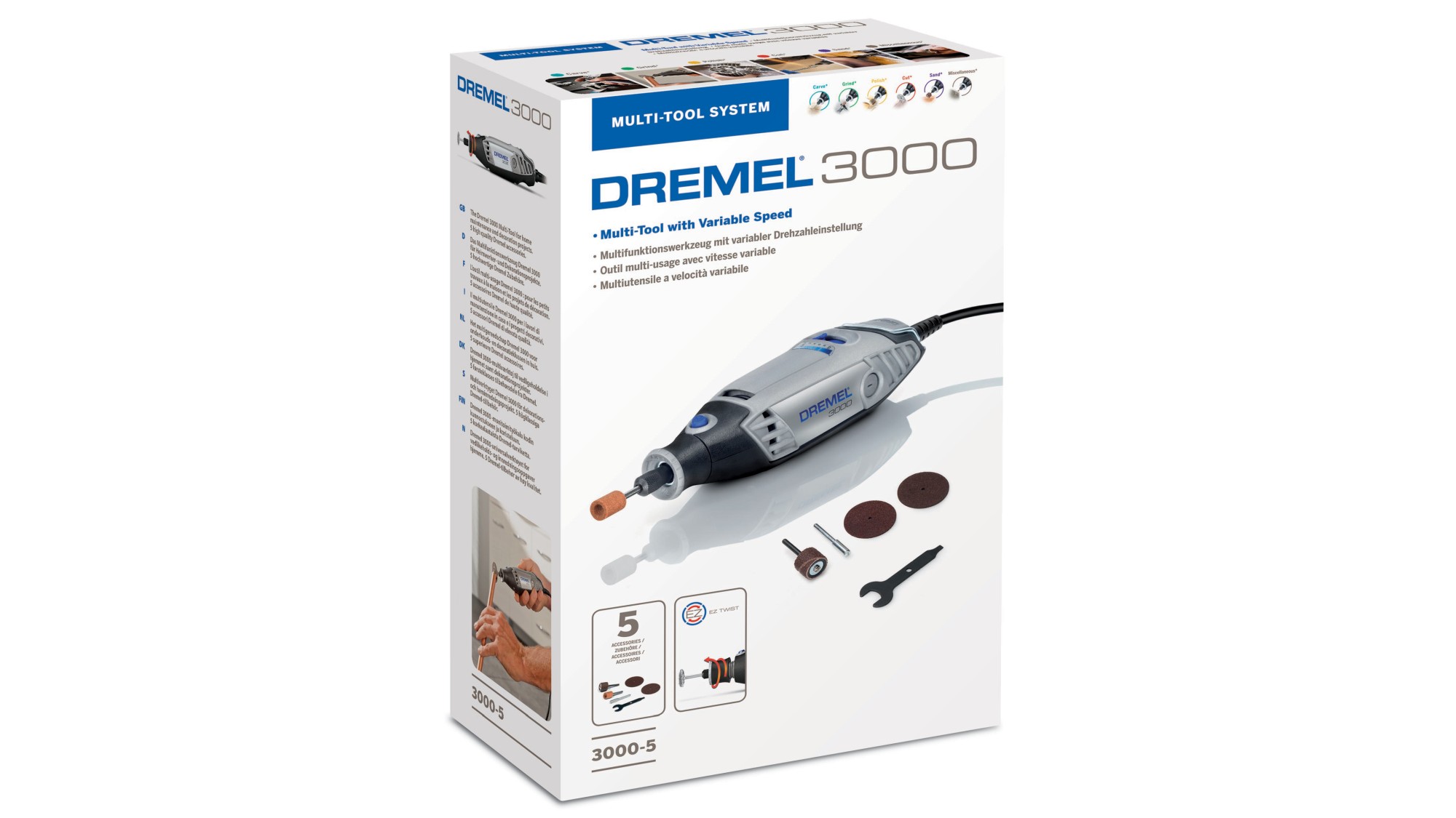 Multiherramienta DREMEL 3000-5 (130 W), 5 accesorios