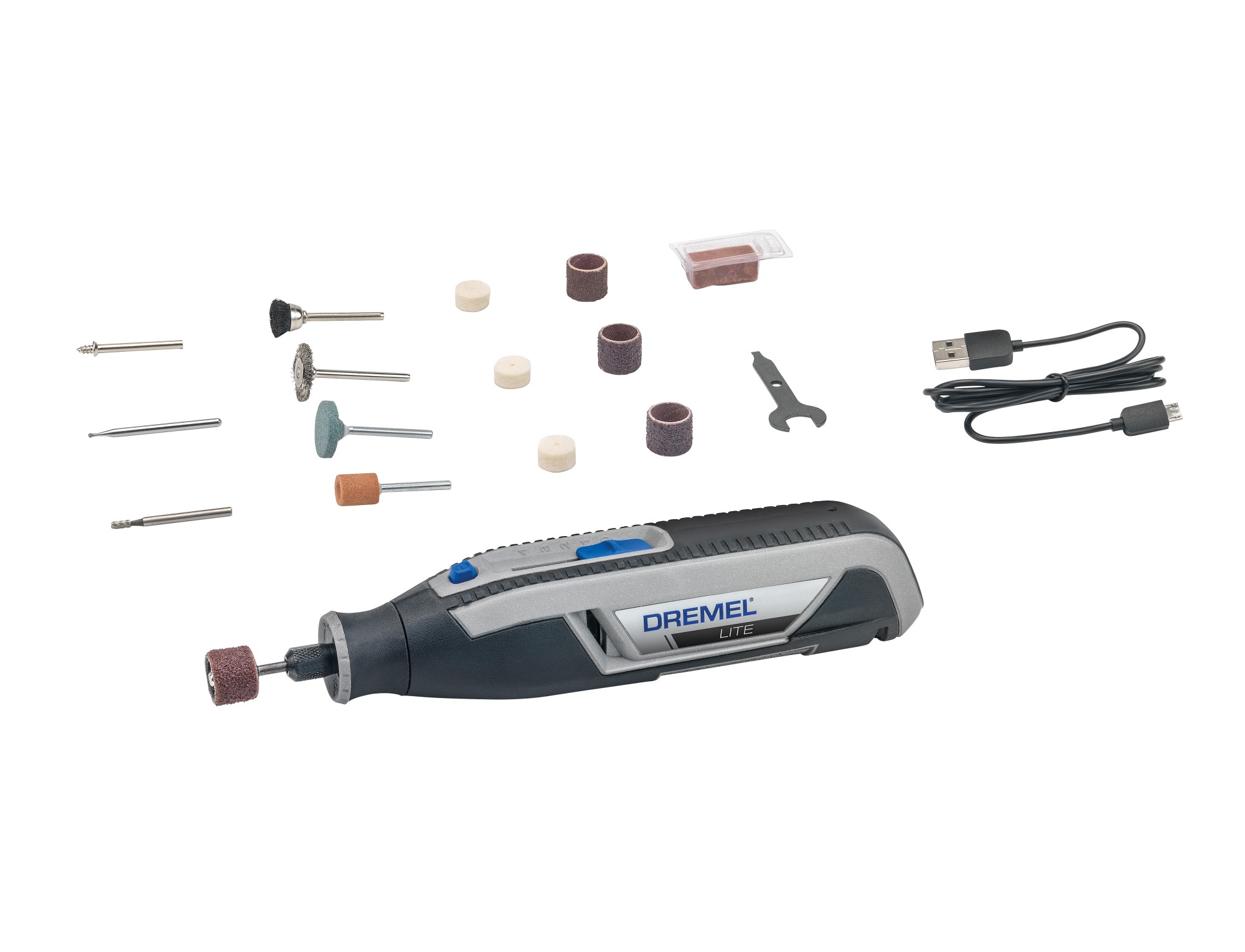 Multiherramienta con batería de ión litio DREMEL Lite 7760-15 (3,6 voltios), 15 accesorios