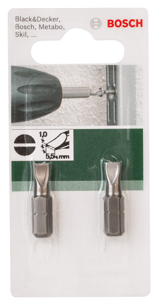 Punta para atornillar estándar para tornillos de ranura longitudinal (S)Ranura 1,0 x 5,5